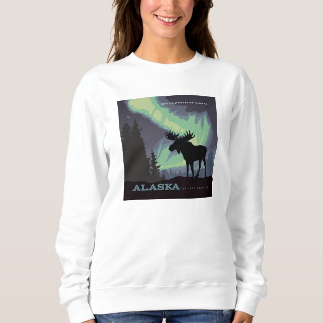Alaska | Norra Ljus Moose T Shirt (Framsida)