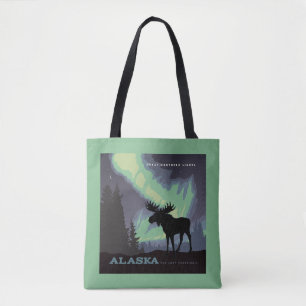 Alaska Norra Ljus Moose Tygkasse