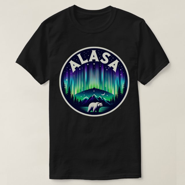 Alaska norra Ljus View Vacation 1 T Shirt (Design framsida)