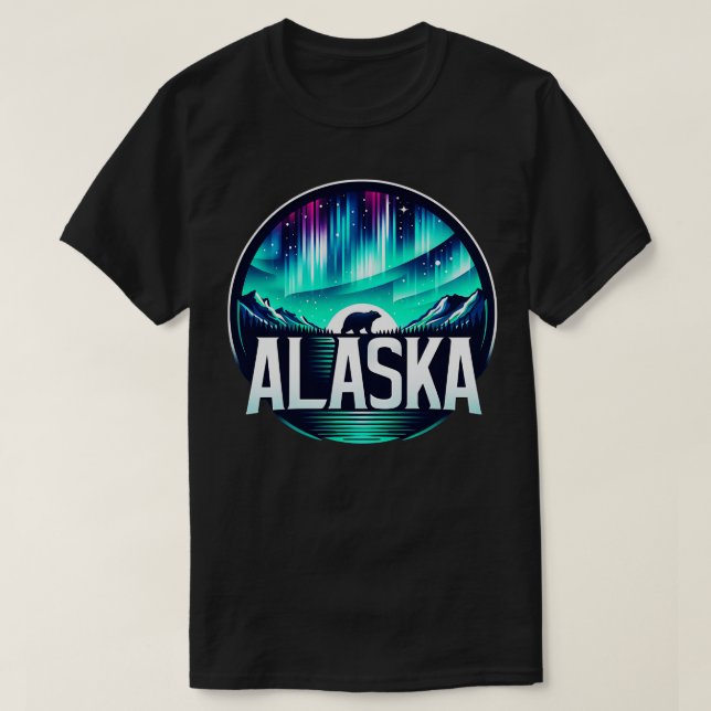 Alaska norra Ljus View Vacation 2 T Shirt (Design framsida)