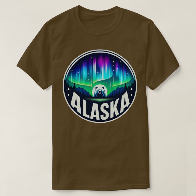 Alaska norra Ljus View Vacation 4 T Shirt (Design framsida)
