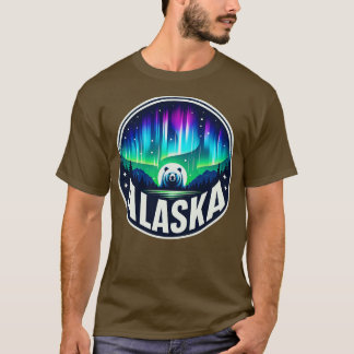 Alaska norra Ljus View Vacation 4 T Shirt
