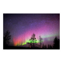 Alaska Norrsken Himmel Natt Knastrande Konst
