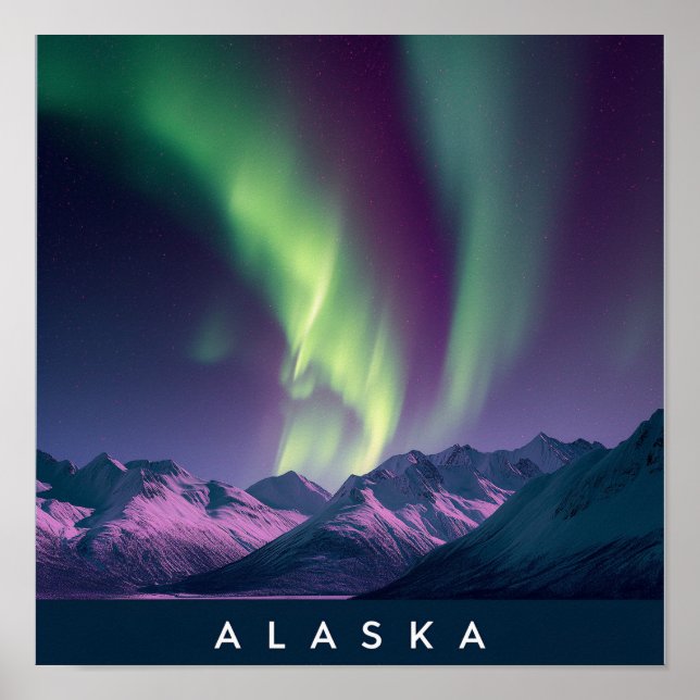 Alaska Norrsken Scenic  Poster (Framsidan)