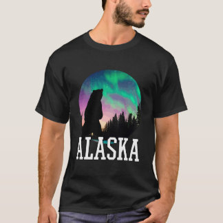 Alaska Norrsken Sevärdheter Semester T Shirt