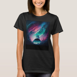 Alaska Northern Ljus Aurora Borealis T Shirt