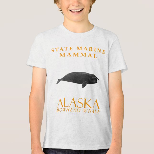 Alaska-områdets marina däggdjur i Bowhad-valen T Shirt (Framsida)
