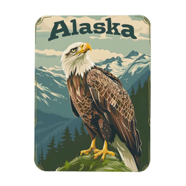 Alaska Örn Magnet (Vertikal)