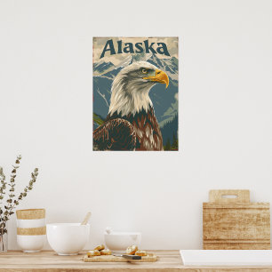 Alaska Örn Vintage Poster