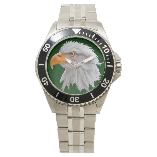 Alaska Örn Watch (Mörk grönt) Armbandsur (Framsida)