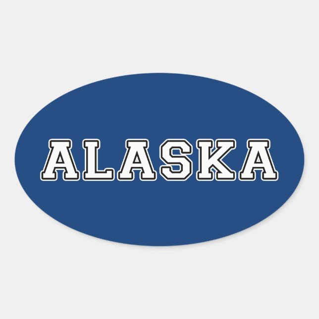 Alaska Ovalt Klistermärke (Framsida)