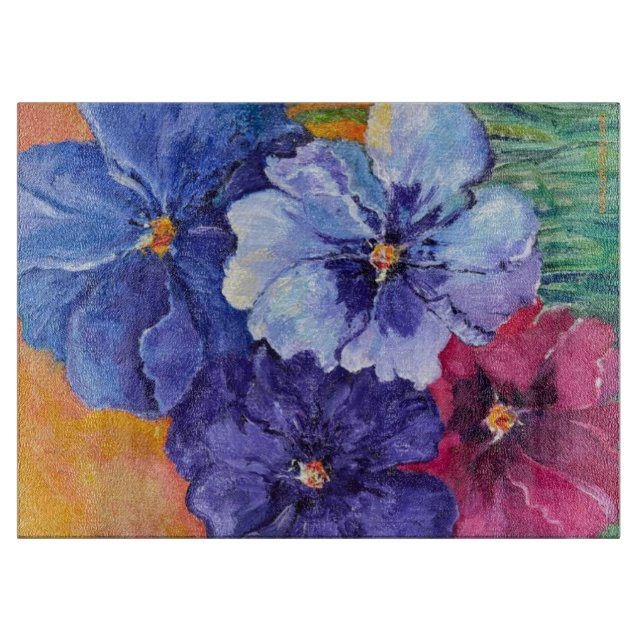 Alaska Pansies Glass Clearboard (Framsidan)