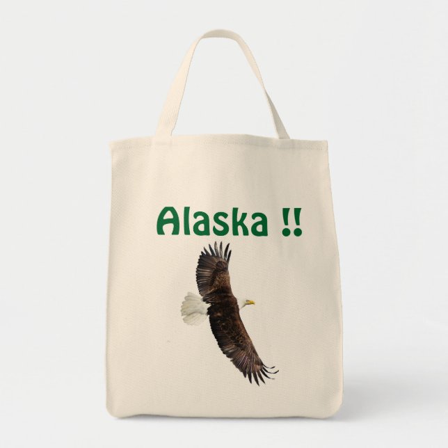Alaska-påse med örn. tygkasse (Framsidan)