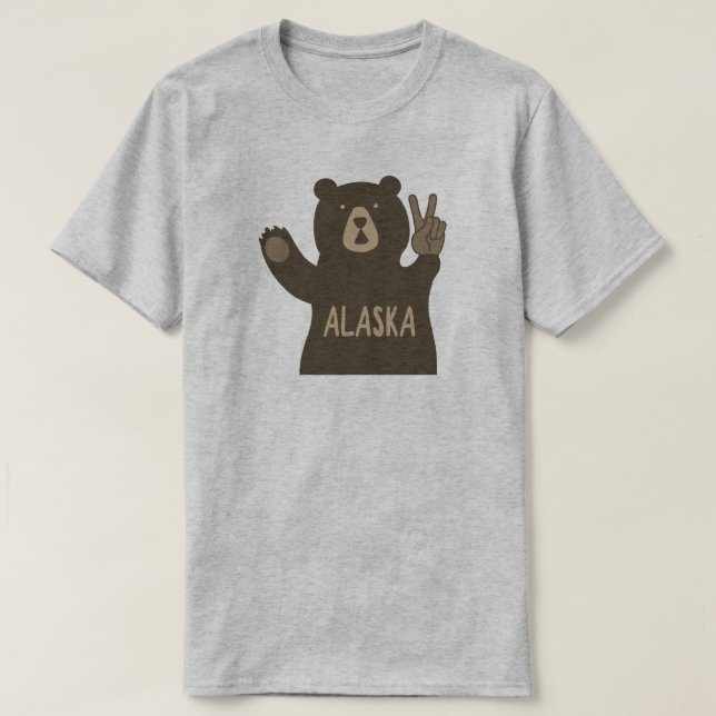Alaska Peace Bear T Shirt (Design framsida)