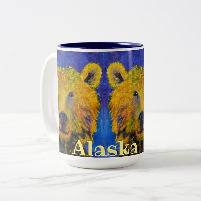 Alaska PeekaBear 15oz-kaffe Mugg (Framsida vänster)