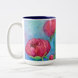 Alaska Peonies 15 oz kaffe mugg
