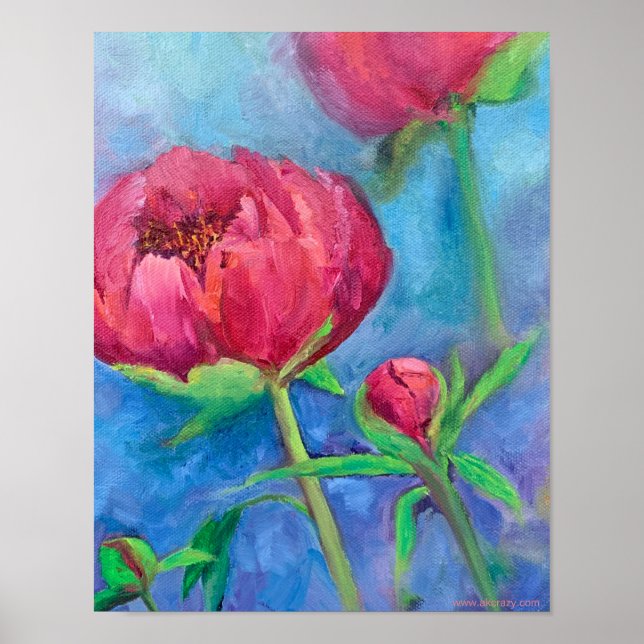Alaska Peonies Appearance Matte Poster (Framsidan)