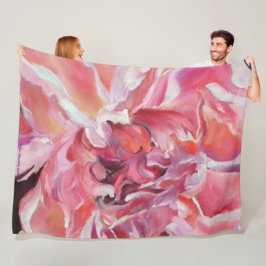 Alaska Peonies Fleece Blanket