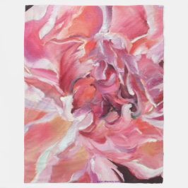 Alaska Peonies Fleece Blanket