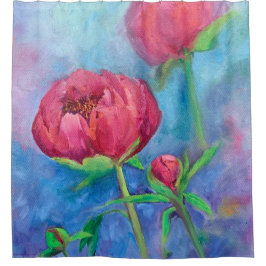 Alaska peonies Shower Curtain