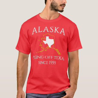 Alaska Pissing Off Texas sedan 1959 Storleka state T Shirt