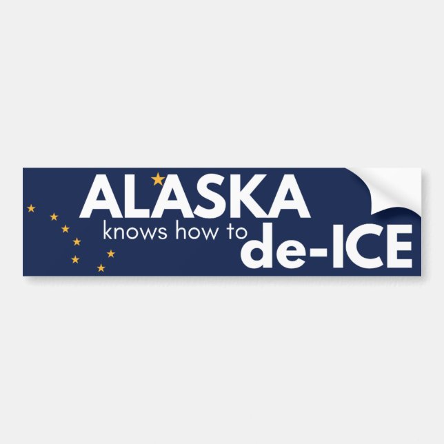 Alaska politisk bildäckslapp bildekal (Framsidan)