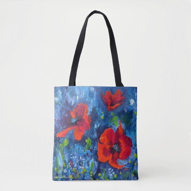 Alaska Poppies Tote Bag Tygkasse (Framsida)