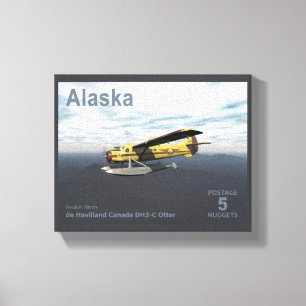 Alaska Postage - de Havilland DH3-C Otter Canvastryck