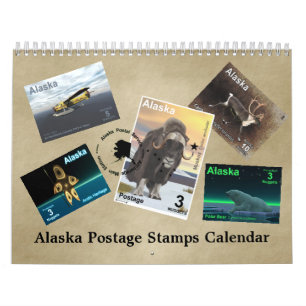 Alaska Postage Frimärke Kalender