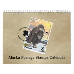 Alaska Postage Frimärke Kalender
