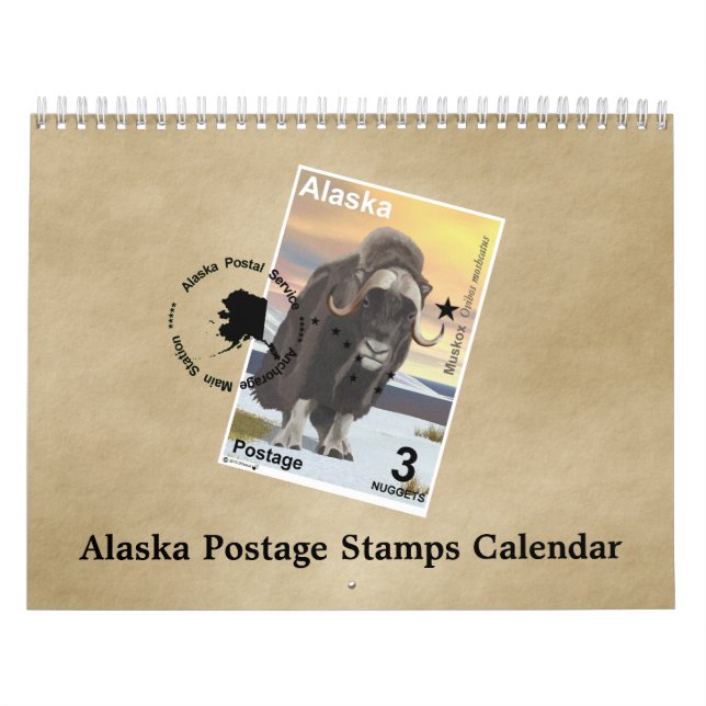 Alaska Postage Frimärke Kalender (Omslag)