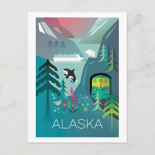 Alaska Postcard Vykort (Framsida)