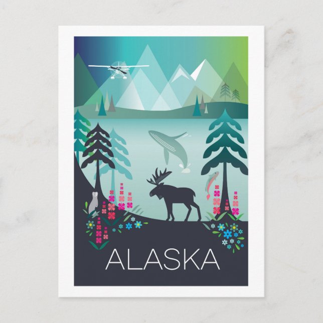 Alaska Postcard Vykort (Framsida)