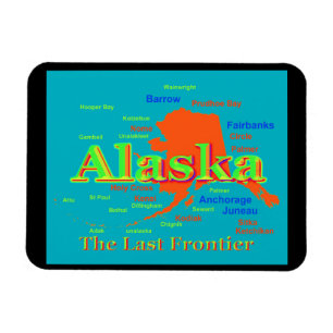 Alaska Pride Karta Silhouette Magnet