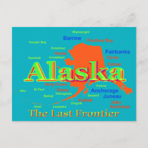 Alaska Pride Karta Silhouette Vykort