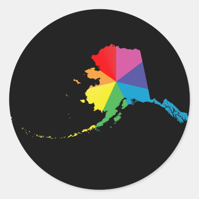 Alaska-pride. Runt Klistermärke (Framsida)