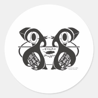 Alaska Puffin Runt Klistermärke