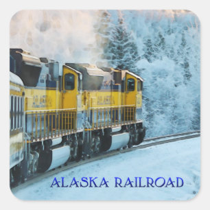 Alaska Railroad - Kuvert Stickers Fyrkantigt Klistermärke