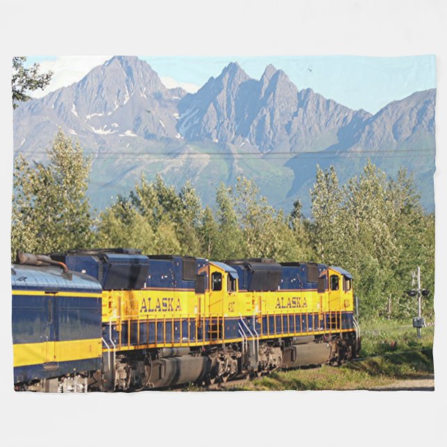 Alaska Railroad locomotive motor and Mountain Fleecefilt (Framsidan (Horisontell))