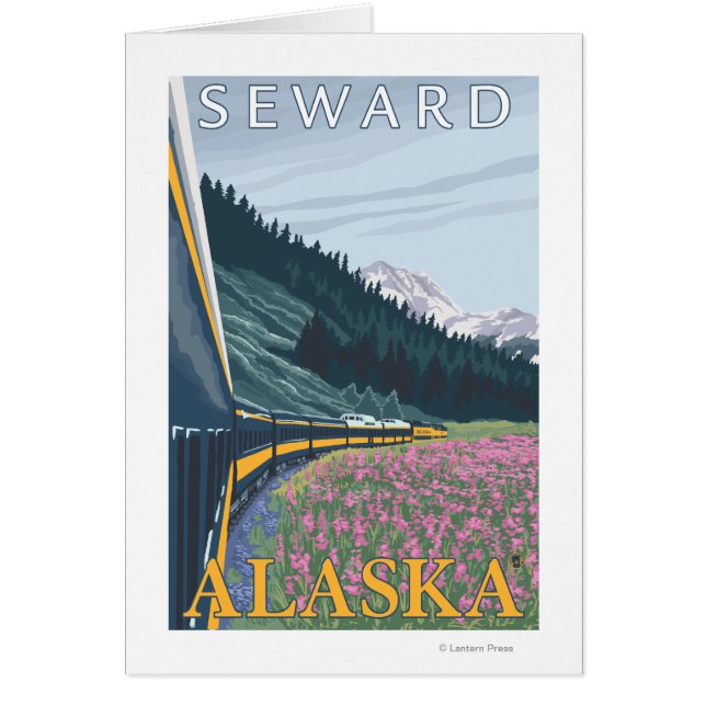 Alaska Railroad Scene - Seward, Alaska Hälsningskort (Framsidan)