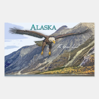 Alaska Rectangle Sticker Rektangulärt Klistermärke