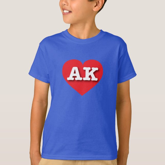 Alaska Red Heart - I kärlek AK T Shirt (Framsida)