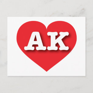 Alaska Red Heart - I kärlek AK Vykort