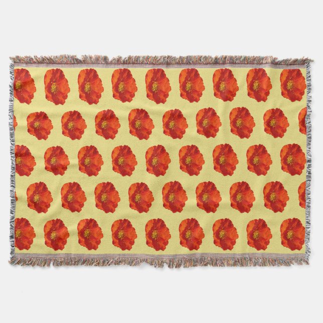 Alaska Red Poppy Colorful Flower Filt (Framsidan)