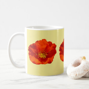 Alaska Red Poppy Colorful Flower Kaffemugg