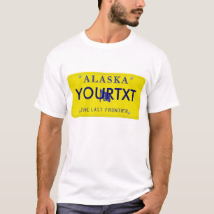 Alaska registreringsskylt tee shirt