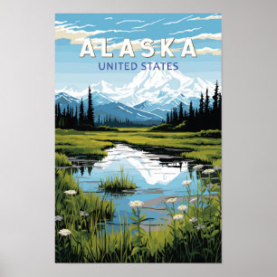Alaska Resa Konst Vintage Poster