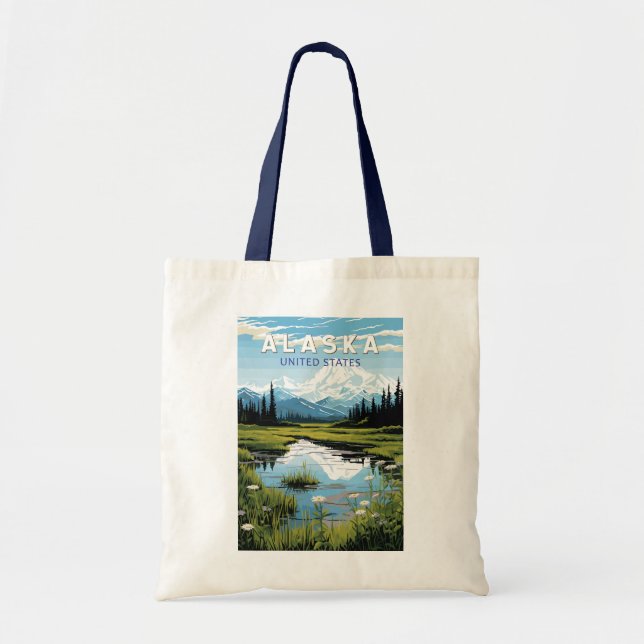 Alaska Resa Konst Vintage Tygkasse (Framsidan)