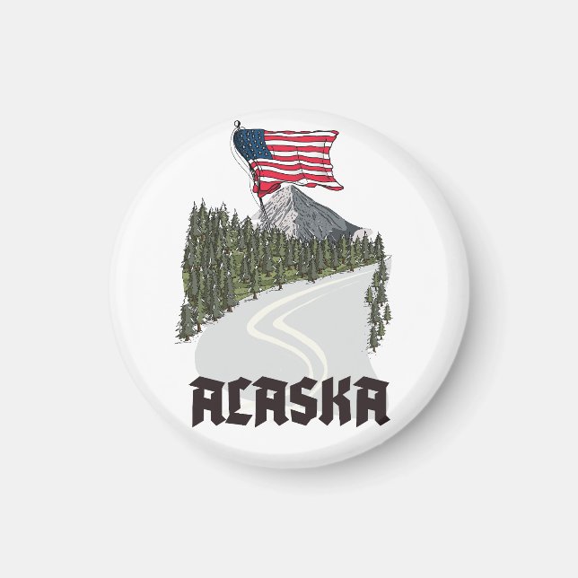 Alaska Resematerial Affisch Magnet (Framsidan)