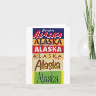 Alaska reser affischen tackar dig att card tack kort